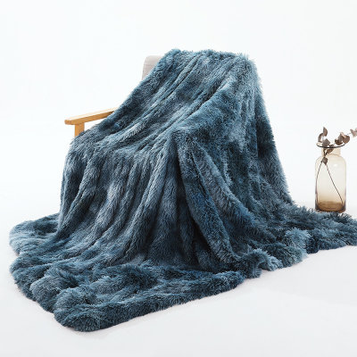 Manta de lana larga Manta de doble funda Manta de sofá Manta de siesta