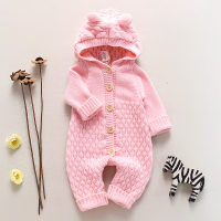 Baby Solid Color Long Sleeves Jumpsuit  Pink