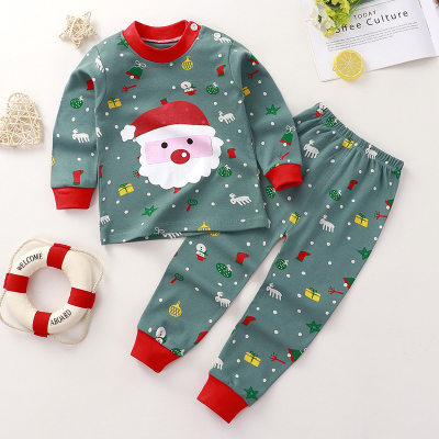 Conjuntos e calças de pijama de algodão para criança e menino de Natal
