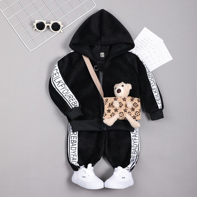 Toddler Boys Casual Letter Top & Pants Suit