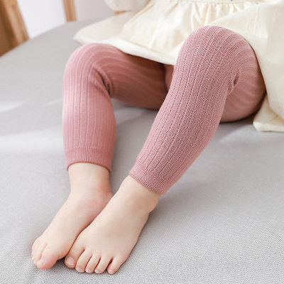 Leggings sólidos casuales para niñas pequeñas