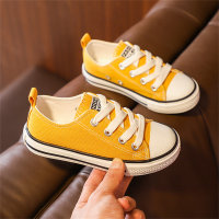 Toddler Girl Solid Color Canvas Shoes  Yellow