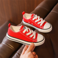 Toddler Girl Solid Color Canvas Shoes  Red