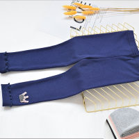 Kid Girl Combed Cotton Stretch Leggings  Deep Blue