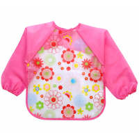 EVA Coveralls For Infants & Children Long-sleeved Waterproof Reverse Wear  Pink