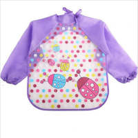 EVA Coveralls For Infants & Children Long-sleeved Waterproof Reverse Wear  Purple
