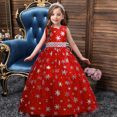 Kids Girls Snowflake Print Dress