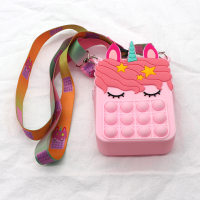 Push Bubble Fidget Sensory Toy Bag  Pink
