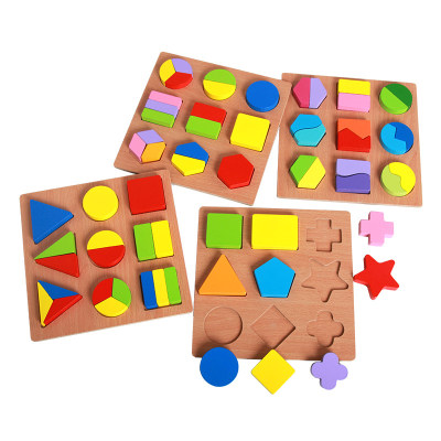 Solid Geometry Wood Puzzle