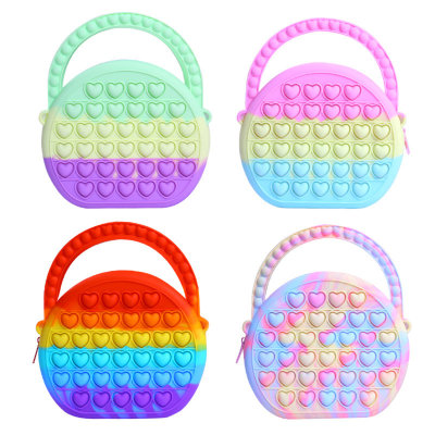 Toddler Girl Color-Block Decompress Shoulder Bags （Shoulder Straps Are Random）