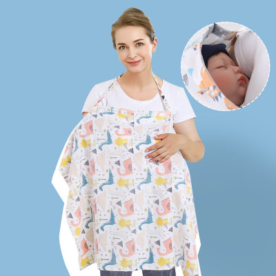 Blusa estampada de xale para aleitamento materno