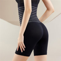 Addome da donna Vita alta Sollevamento dell'anca Sport Yoga Anti-scarico Pantaloni modellanti di sicurezza  Nero