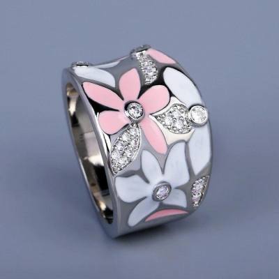 Desejo moda europeia e americana venda quente novos anéis anéis transfronteiriços flor estilo quente anéis de noivado anéis femininos
