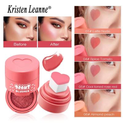 Kristen leanne super hot love air cushion seal liquid powder blusher natural nude makeup velvet
