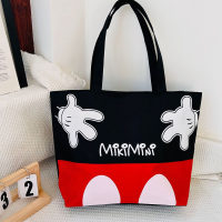 Cartoon printed canvas bags wholesale, student tutoring bags, artistic Chinese style, one shoulder, hand-held canvas bags, large  Multicolor