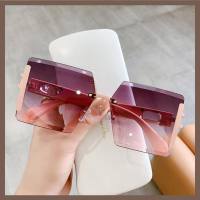 New European and American style fashion metal large frame new sunglasses temples personality hollow trend sunglasses  Pink