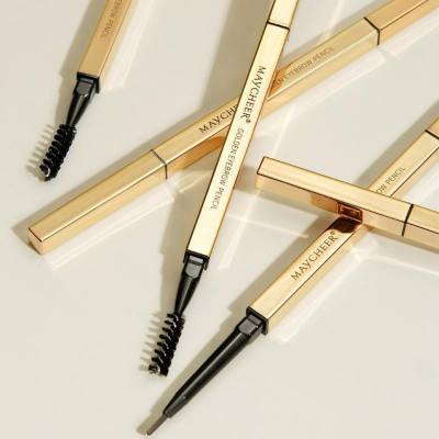 Meixier small gold bar eyebrow pencil is very fine, waterproof and sweat-proof, long-lasting, no smudging, no makeup, and natural