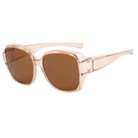 Myopia set sunglasses for women, high-end sunglasses for men, trendy sunglasses for summer sun protection and UV protection  Champagne