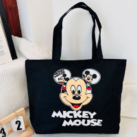 Cartoon printed canvas bags wholesale, student tutoring bags, artistic Chinese style, one shoulder, hand-held canvas bags, large  Multicolor