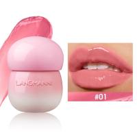 LANGMANNI new mushroom lip glaze moisturizing lip gloss moisturizing lips small mushroom jar is not easy to fade and not sticky  Multicolor 5