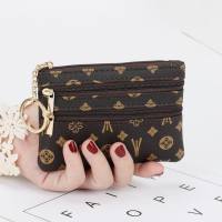 Zero Wallet Women's Short Genuine Leather Texture Small Wallet Multi functional Driver's License Card Bag Soft Leather Key Bag Zipper Bag  Multicolor