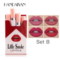 HANDAIYAN Cigarette Matte Velvet Matte Moisturizing Lipstick Lipstick Set of 4  Multicolor 4