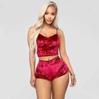 Lingerie erotica europea e americana di vendita calda, lingerie sexy slim fit con scollo a V, set multicolore in due pezzi  Rosso