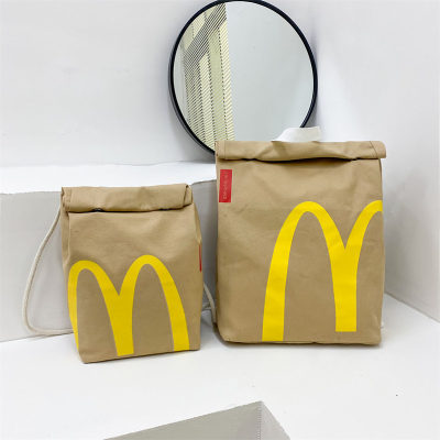 McDonald's bolsas femininas 2023 novas mochilas escolares de grande capacidade mochilas de lona engraçadas mochilas de classe para estudantes universitários