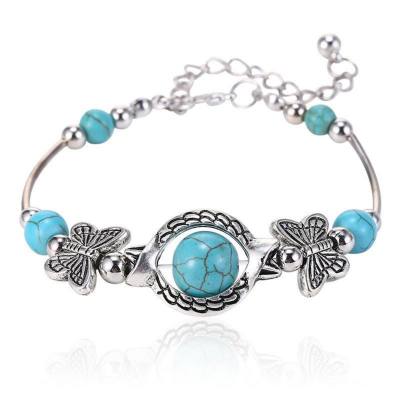 Gioielli popolari, versatili braccialetti turchesi fatti a mano, gioielli con bracciale popolari, braccialetti a farfalla