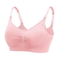 Nursing bras open before feeding, thin underwear for pregnant women, large size bras for pregnancy and postpartum  Pink
