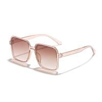 New retro large square frame makes your face look smaller, the same style as the Internet celebrities' sunglasses, essential UV protection sunglasses for women's outdoor wear  Champagne