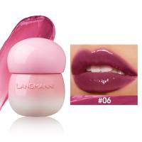 LANGMANNI new mushroom lip glaze moisturizing lip gloss moisturizing lips small mushroom jar is not easy to fade and not sticky  Multicolor 6