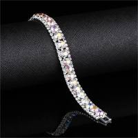 New Fashionable and Exquisite Bridal Wedding Accessories Full of Diamond Colorful Bracelets for Girls Jewelry  multicolor