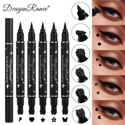 Double-headed star seal eyeliner waterproof and non-smudged novice love plum blossom embellishment eye corner and tail eyeliner
