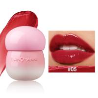 LANGMANNI new mushroom lip glaze moisturizing lip gloss moisturizing lips small mushroom jar is not easy to fade and not sticky  Multicolor1