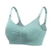 Nursing bras open before feeding, thin underwear for pregnant women, large size bras for pregnancy and postpartum period  Green