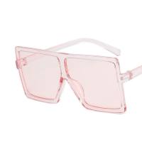 Óculos de sol quadrados com armação grande, tendência de personalidade, novo estilo, óculos de sol coloridos, tendência da moda  Rosa