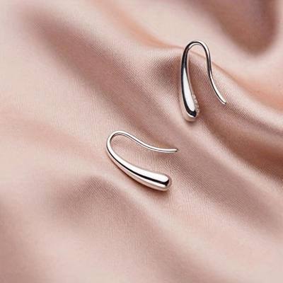 S925 Sterling Silver Droplet Earrings, Female Earhole Earrings, New Advanced Design, Small Edition Earrings