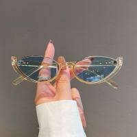 Neue Cat-Eye-Sonnenbrille Europäische und amerikanische Mode Internet-Prominente die gleiche INS-Brille einfache Avantgarde-Sonnenbrille  Blau