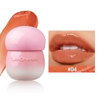 LANGMANNI new mushroom lip glaze moisturizing lip gloss moisturizing lips small mushroom jar is not easy to fade and not sticky  Multicolor 2