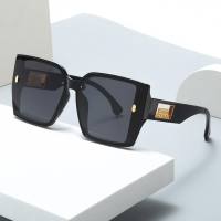Neue Sonnenbrille orange Sonnenbrille mit großem Rahmen für Männer und Frauen modische europäische und amerikanische Bestseller-Sonnenbrillen Internet-Prominente  Schwarz