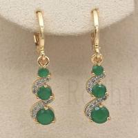 Hot sale new style luxury fashion versatile zircon earrings classic temperament high-grade long tassel earrings for women  Green