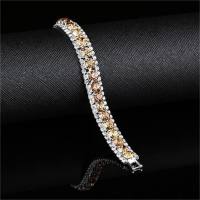 New Fashionable and Exquisite Bridal Wedding Accessories Full of Diamond Colorful Bracelets for Girls Jewelry  Champagne