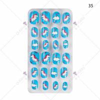 Zhifei manicure 24 pieces in bags, wearable wearable nail patches, finished nail art, children's patches, nail art, finished nail patches  Style 6