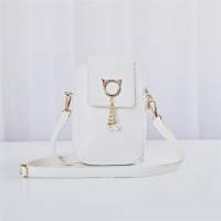 Sac de téléphone portable de style coréen, sacs pour dames, sac à bandoulière à la mode pour dames  blanc