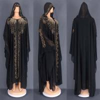 أردية إسلامية ملابس نسائية بمقاسات كبيرة فساتين طويلة شعبية أوروبية وأمريكية ملابس برقع شرق أوسطية  ذهبي