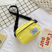 Bolso pequeño de lona Mini serie forestal para niñas, nueva edición coreana, bolso cruzado sencillo, bolso de rebote a la moda de Instagram  Amarillo