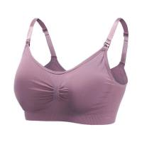 Nursing bras open before feeding, thin underwear for pregnant women, large size bras for pregnancy and postpartum period  Purple