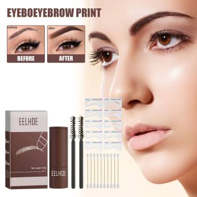 EELHOE Augenbrauenabdruck-Set mit Versiegelung, Augenbrauenfüllung, Augenbrauen-Haaransatz-Schattendekoration, wasserfeste und Make-up-beständige Augenbrauenform