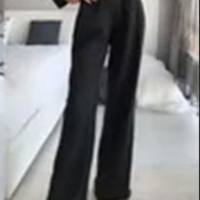 Spring and summer Chinese long skirt new Chinese jumpsuit slanted collar mid-waist temperament commuter jumpsuit  Black